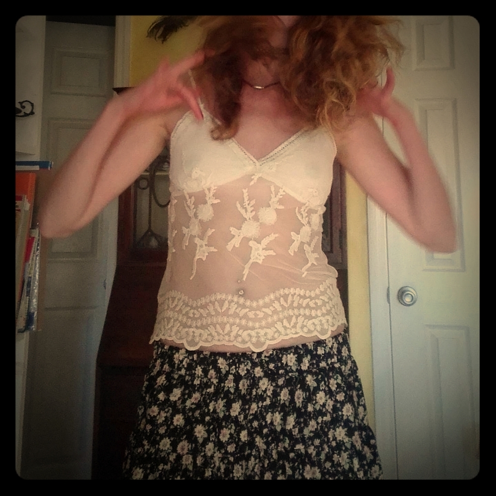 Lacy sheer camisole